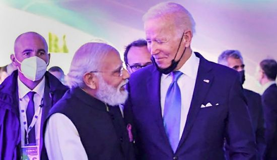 Biden meets Modi in Rome at the G20 Summit, October 30, 2021: Washington is unlikely to want to jeopardize its expanding strategic relationship with India, particularly in the context of the growing Quad partnership (Credit: PTI)