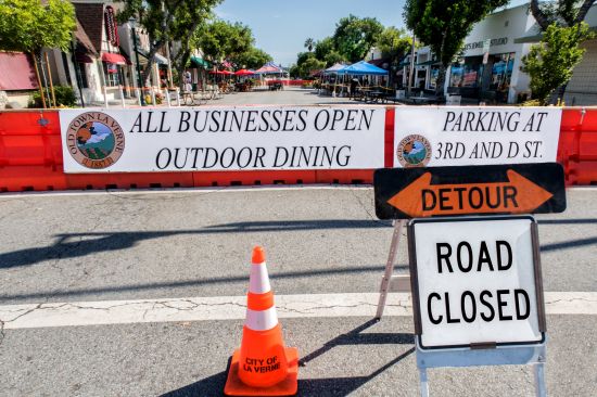 Dining out outside: Covid-19 has created social-distancing challenges for conventional shops and restaurant operations (Credit: Russ Allison Loar)