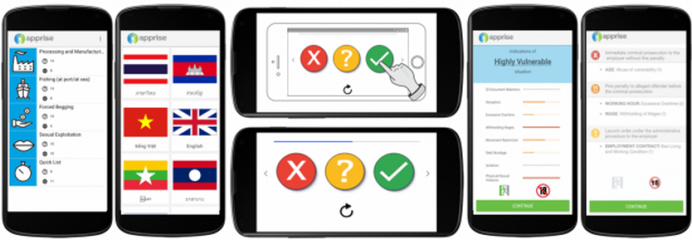 Apprised of the situation: The social-audit app offers an audio questionnaire, which workers can respond to while wearing a headset to protect privacy (Credit: Apprise)