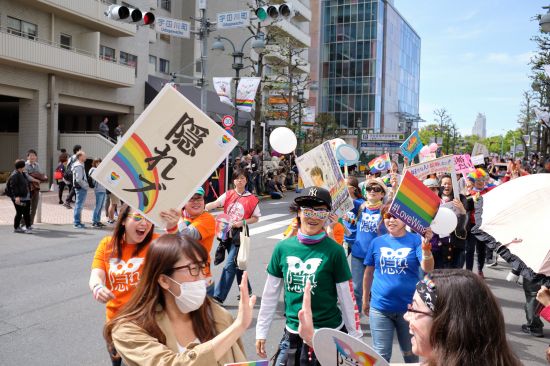 United in diversity: Tokyo Pride parade, 2019 (Credit: Daremoshinarai)