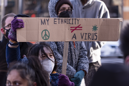 Protesting racism against Asians, Milwaukee, March 2021 (Credit: Milwaukee Teachers' Education Association)