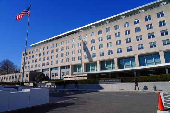 The US Department of State, Washington, DC: Trump was slow to fill key policy jobs and placed political appointees in over half the ambassadorships (Credit: EQRoy / Shutterstock.com)