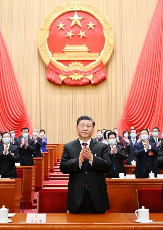 Xi Jinping at the NPC: Centralized economic policy will increase the pressure on the central government to restructure assets and to allow defaults (Credit: National People’s Congress of the People’s Republic of China)