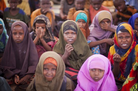 Somali refugees in a camp in Ethiopia: Climate and weather extremes are driving displacement and involuntary migration across regions (Credit: WFP)