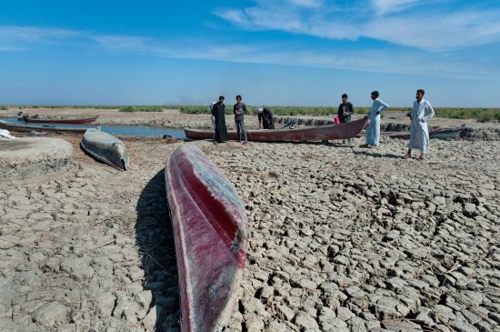 Hope is drying up: Droughts due to global warming have hit livelihoods in Al-Chibayish on the Euphrates River in southern Iraq (Credit: John Wreford / Shutterstock.com)