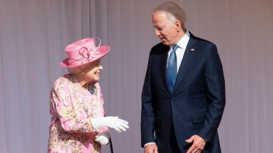 Tea for two, but do tell us about Xi: When Biden met Britain's Queen Elizabeth at Windsor Castle, she asked him about China's leader (Credit: WPA)