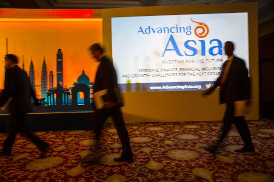 The IMF’s Advancing Asia conference in New Delhi, 2016: East Asia introduces new dynamics into a previously mostly neoliberal global financial system (Credit: IMF)