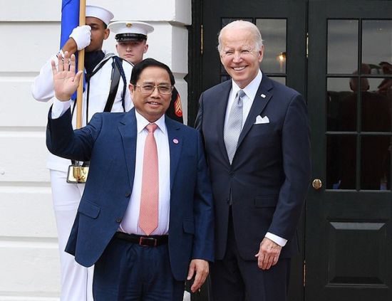 Reaching out: Vietnamese Prime Minister Pham Minh Chinh with US President Joe Biden at the White House for the ASEAN special summit in May (Credit: Socialist Republic of Vietnam)
