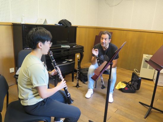 Educational exchange: New York Philharmonic musician with Chinese student in Shanghai (Credit: New York Philharmonic on Facebook - courtesy of Shanghai Orchestra Academy and the Shanghai Symphony Orchestra)