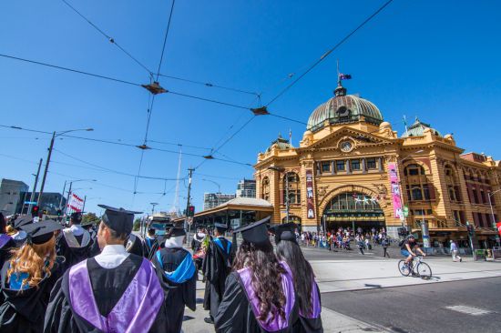 Meanwhile, down under – graduation day in Melbourne: In early April, Australian PM Morrison told foreign students that it was time to go home (Credit: taoty / Shutterstock.com)